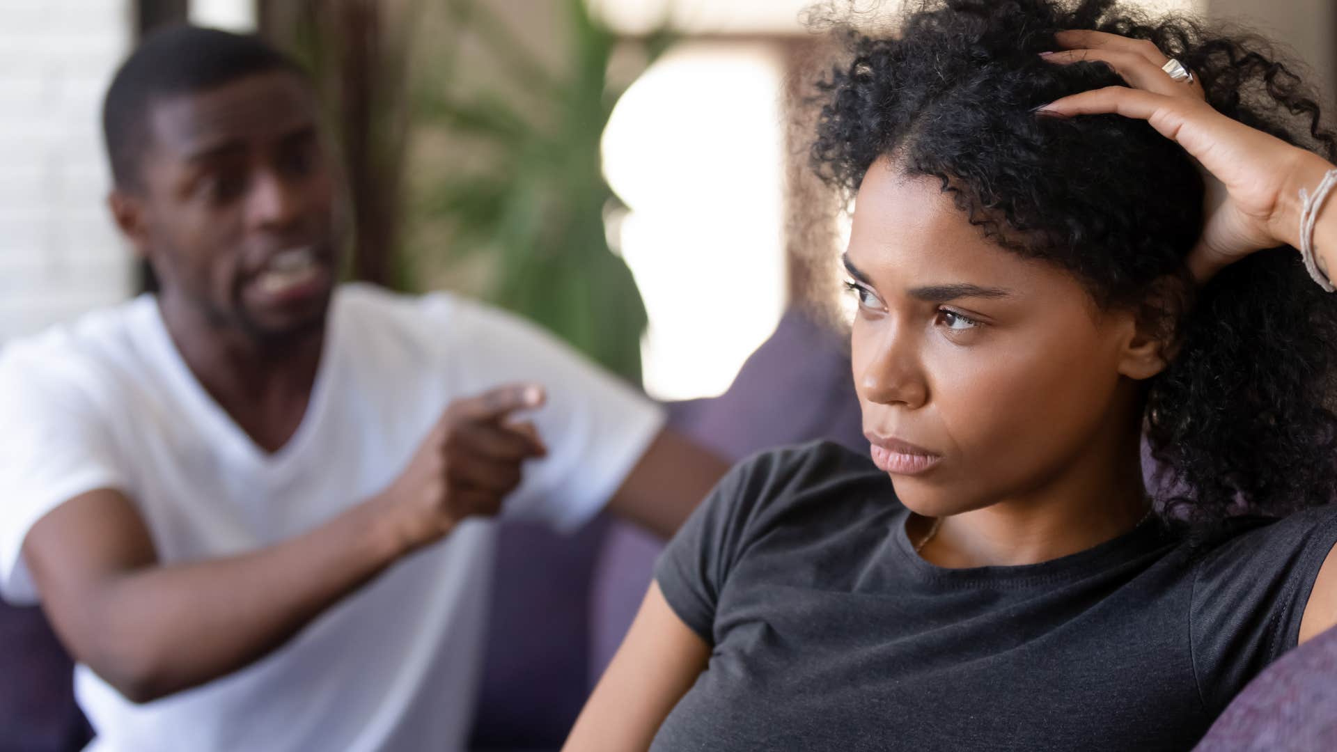 narcissistic man belittling his partner to shame her