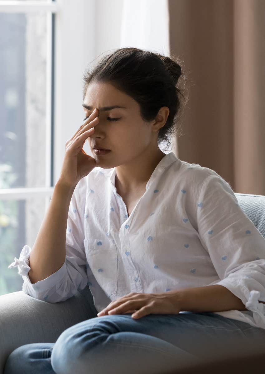 woman most often feeling depressed