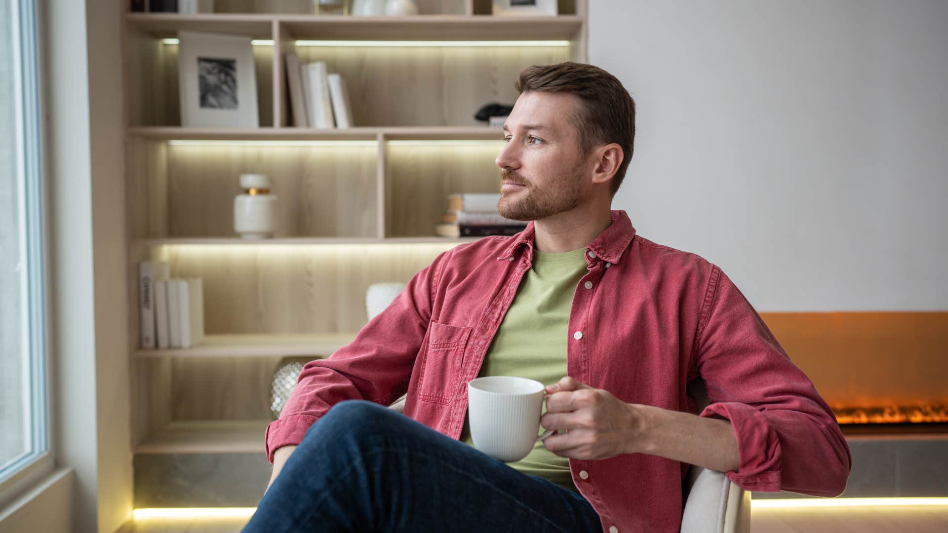 man relaxing taking a break for his mental health