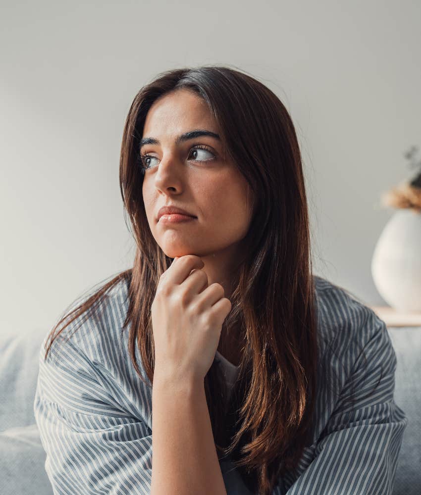 Woman thinking about quitting after suffering a loss