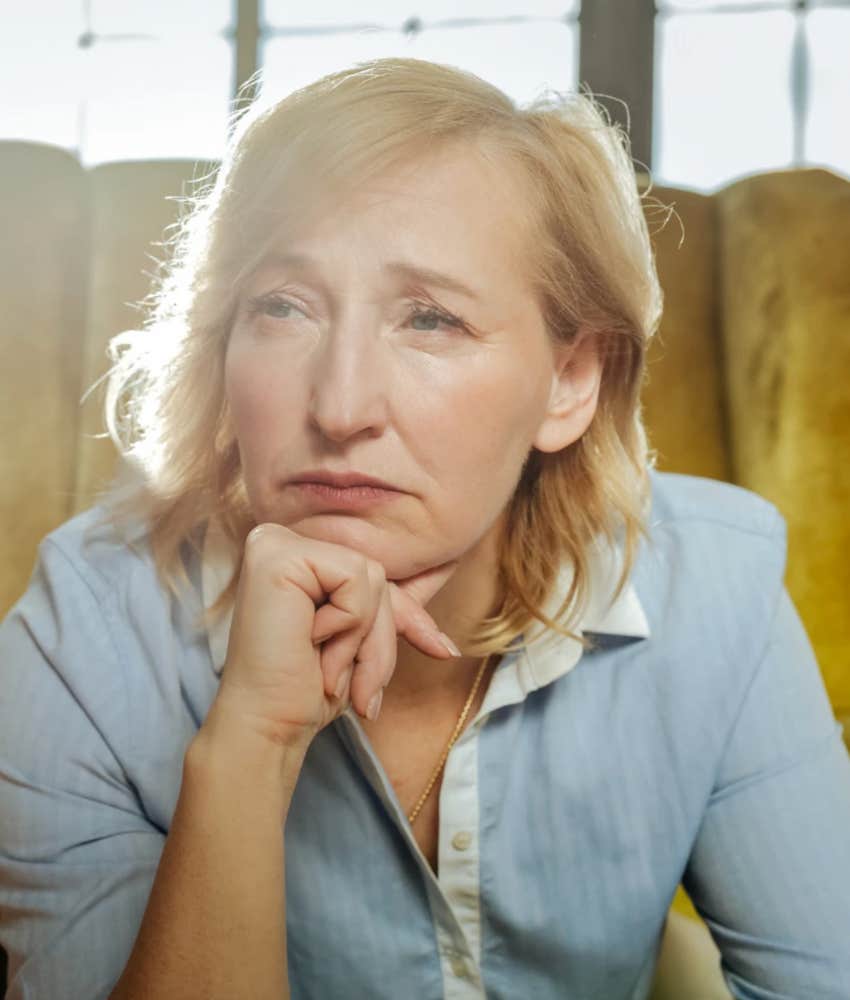 Woman who respects herself knows sign feeling alone means break up