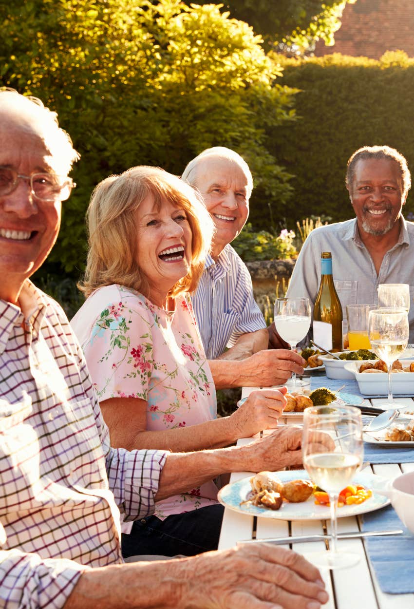 group of senior citizen friends
