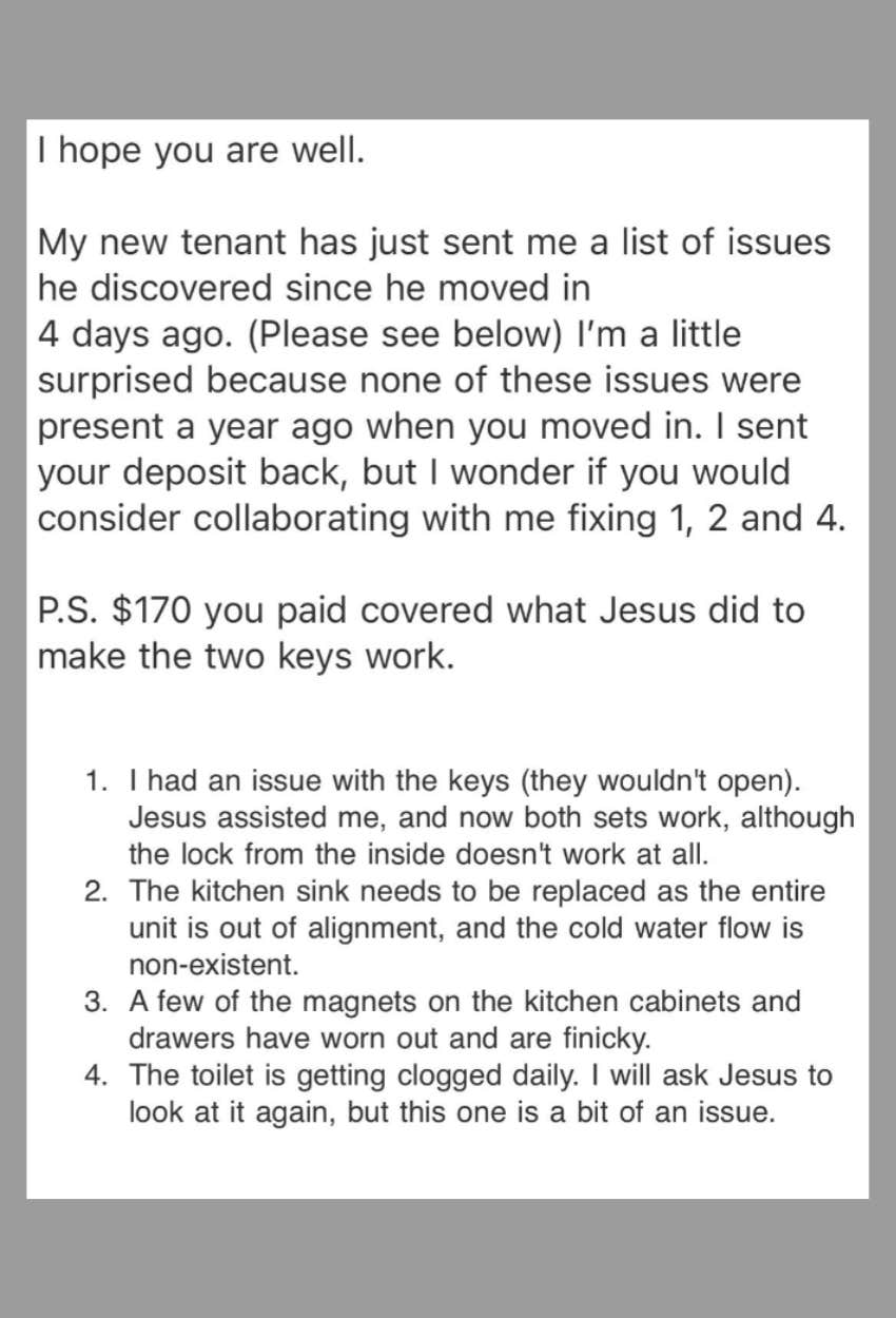 Former Tenant Asks If She Has A Moral Obligation To Return Deposit To Landlord Reddit Post
