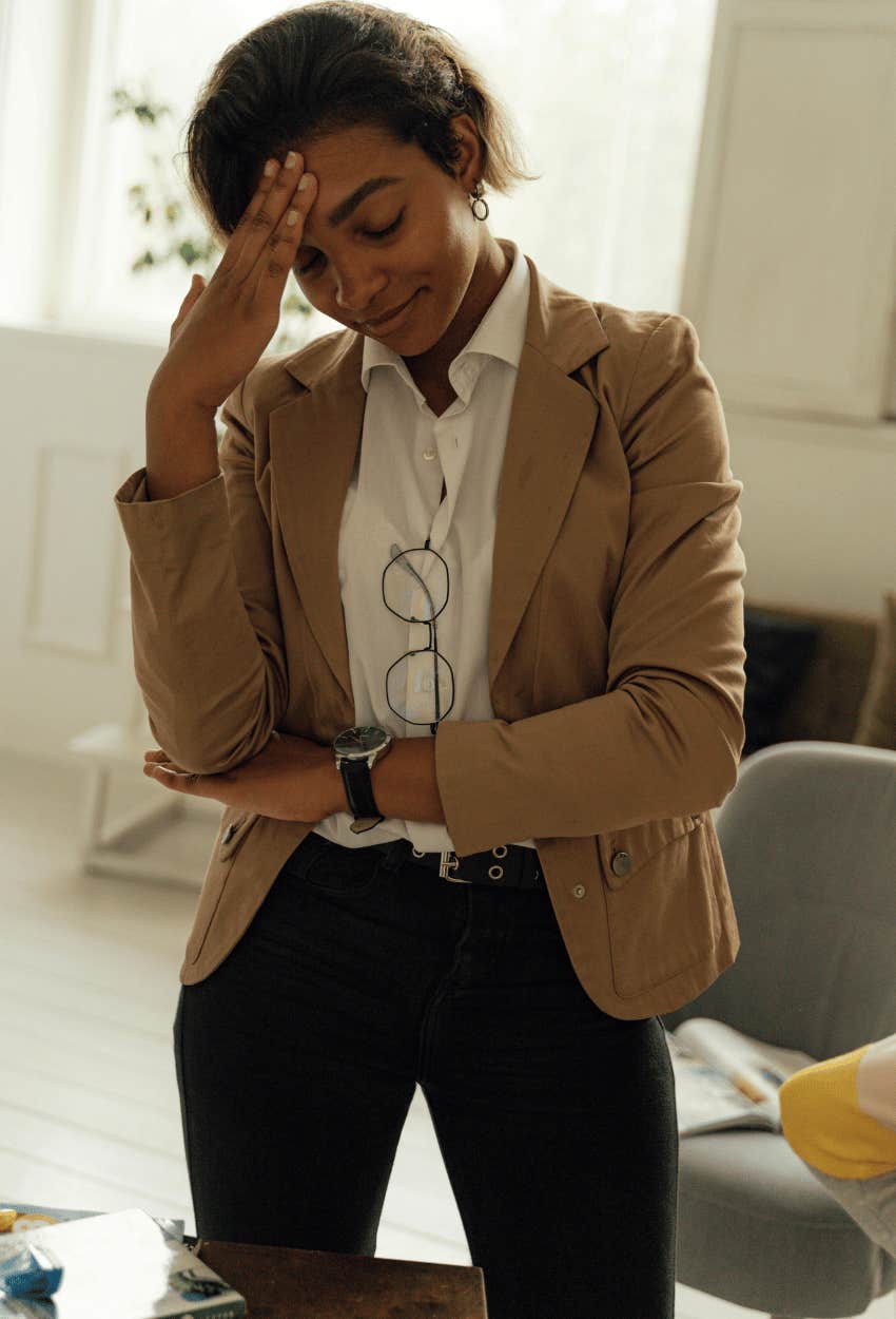 frustrated female employee 