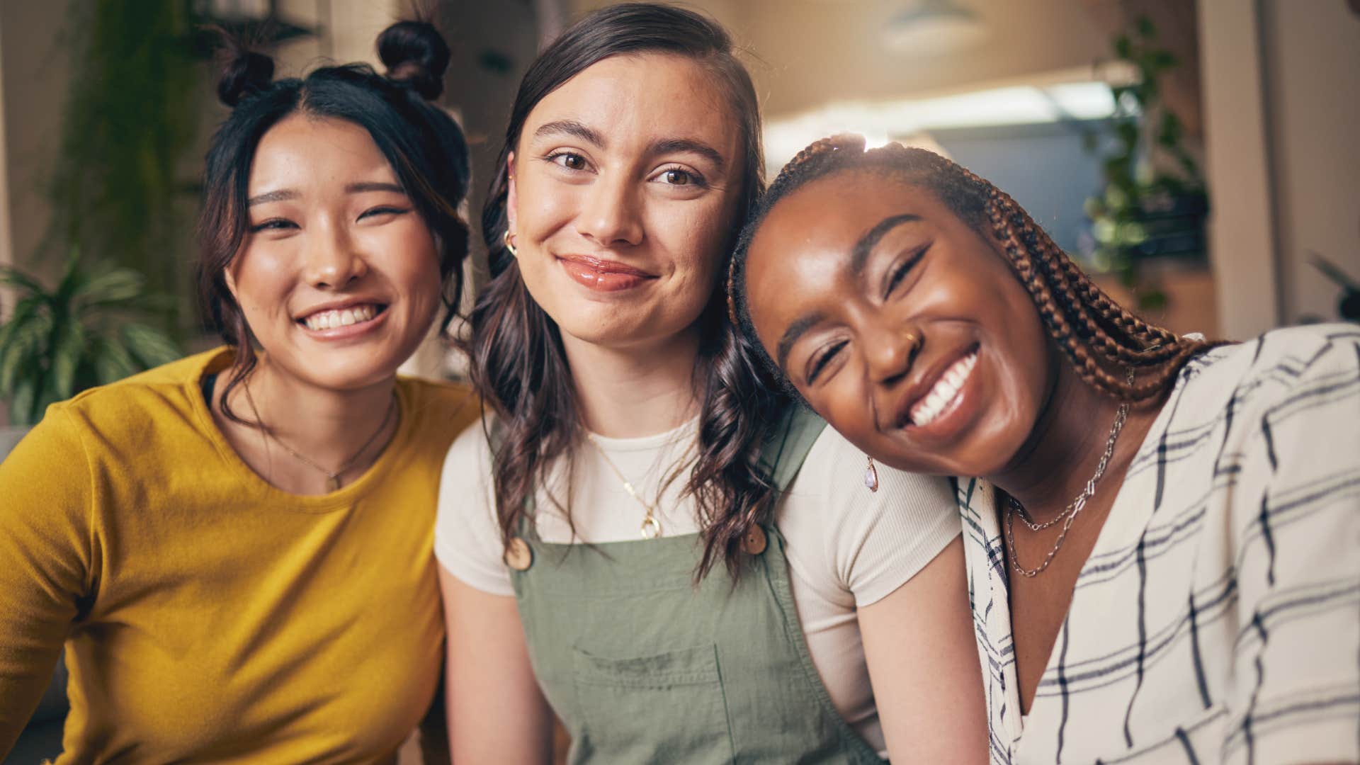 three best friends forming a healthy inner circle