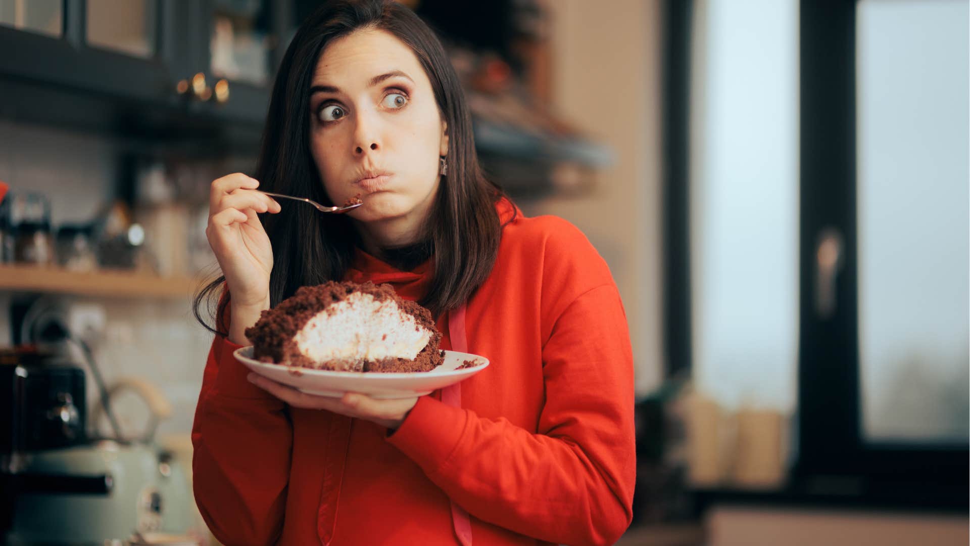 woman who has quietly lost motivation eating insulin spikers