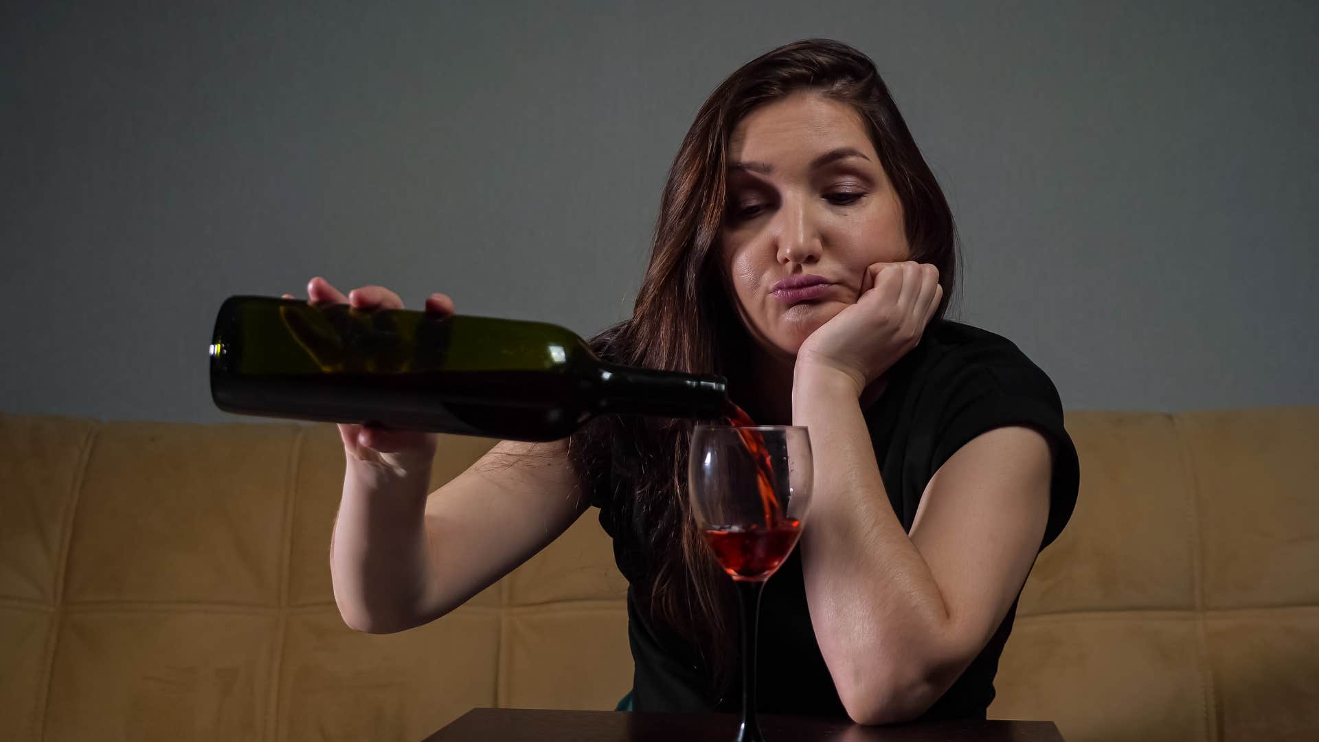 Person uses wine to relax body