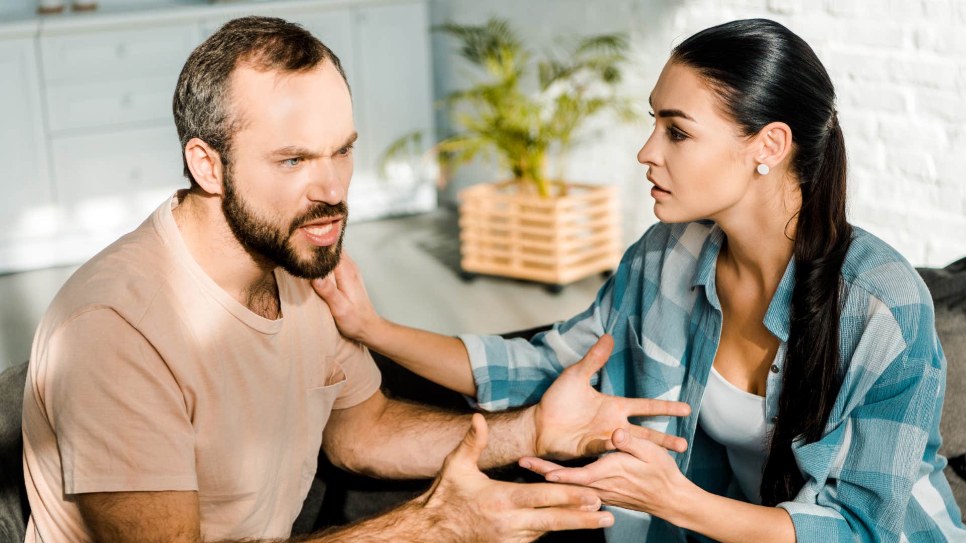 woman talking to partner who disrespects her