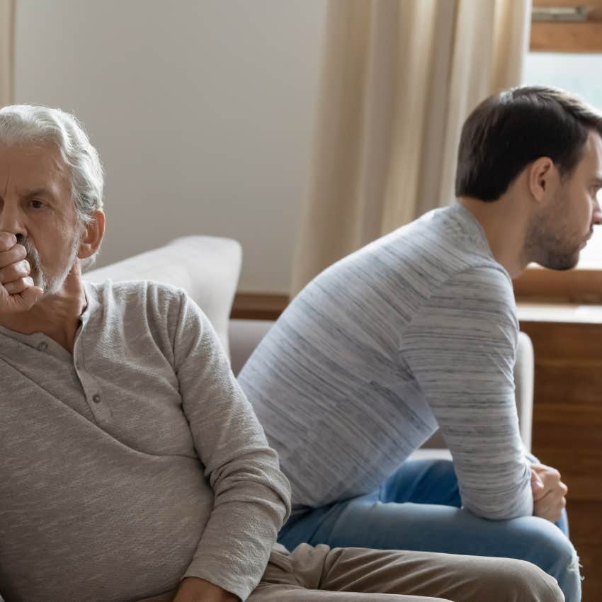 man who is about to go no-contact avoiding parent