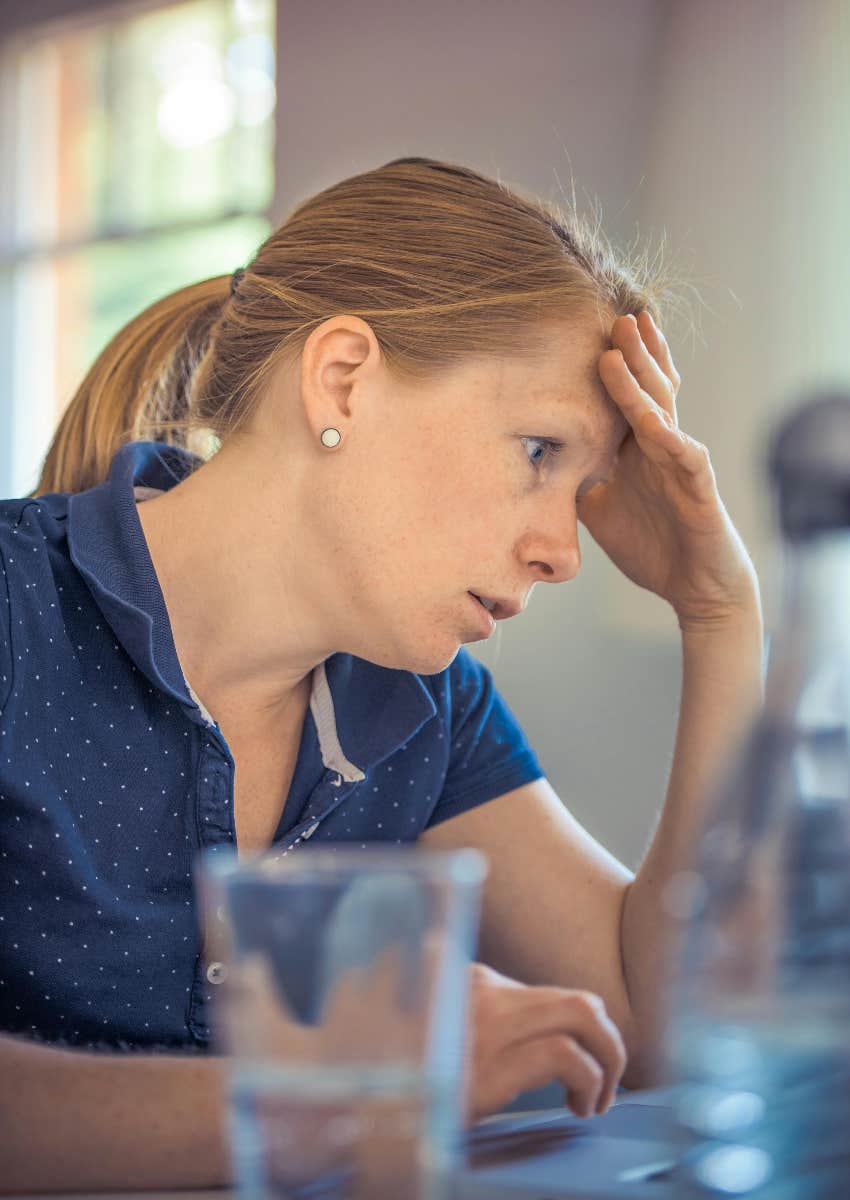 woman who is mentally exhausted because of decision fatigue