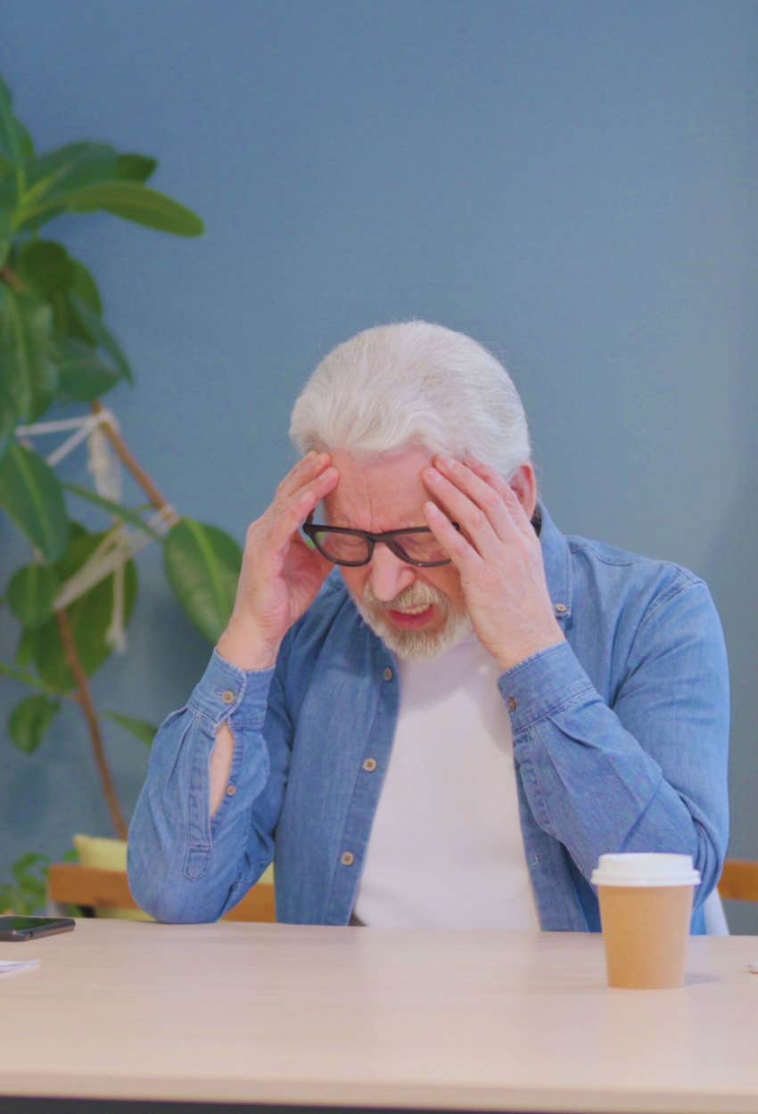 depressed elderly man