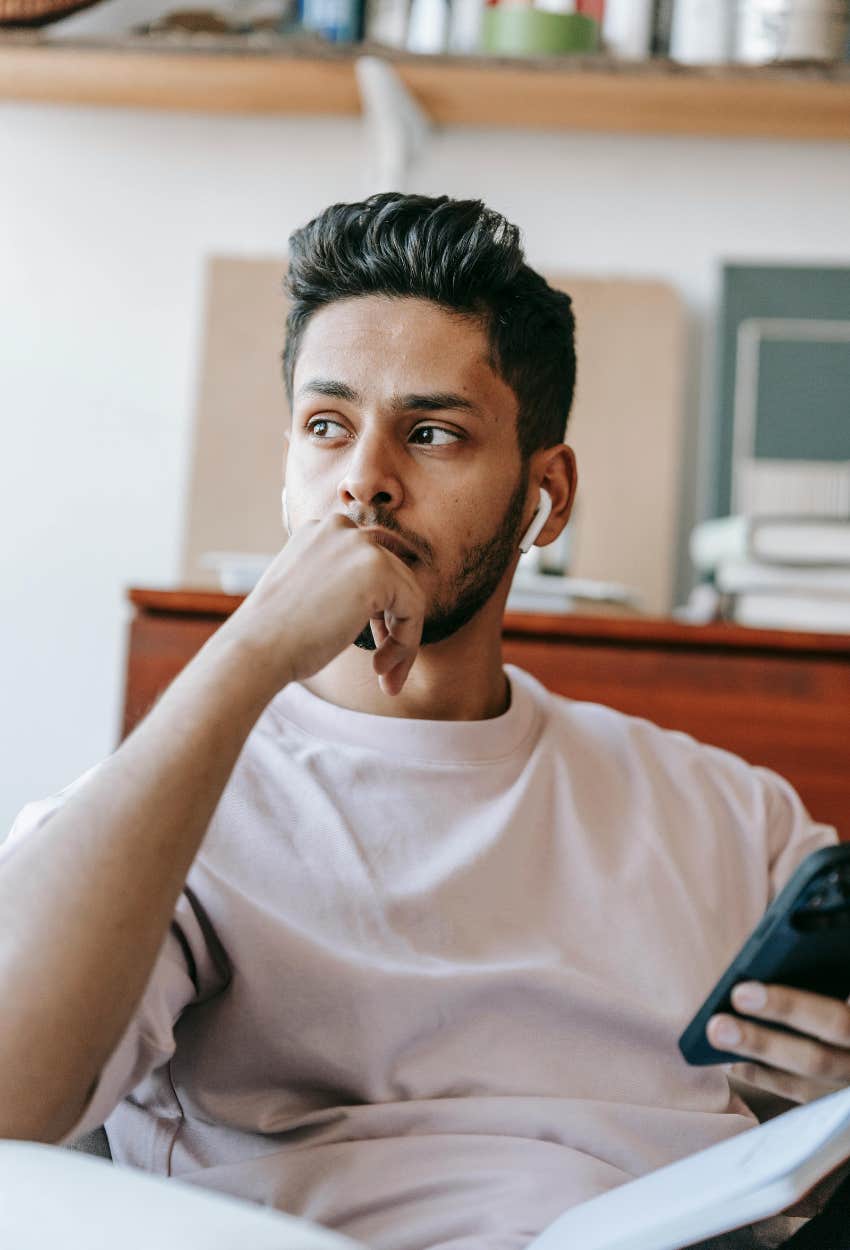 Husband Worried After Looking At Wife's Phone And Seeing Another Guy Is Texting Her