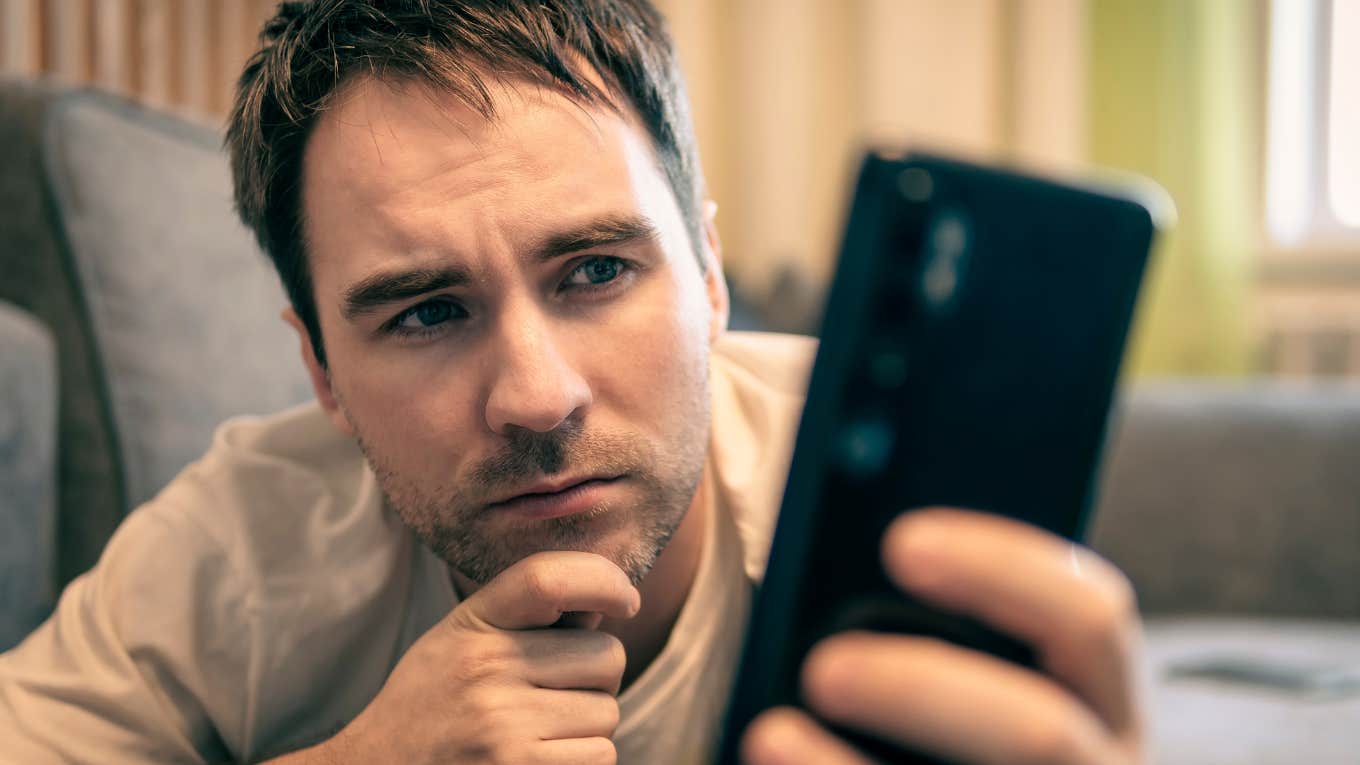 Husband Worried After Looking At Wife's Phone And Seeing Another Guy Is Texting Her