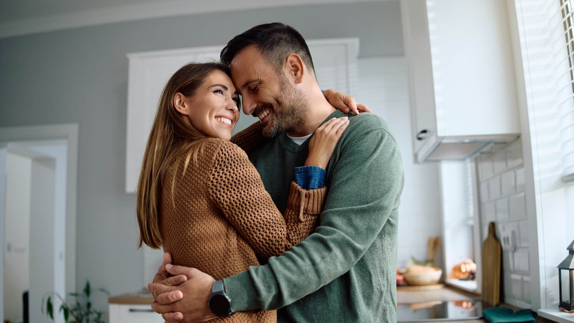 man who loves woman from the depths of his soul listening to her