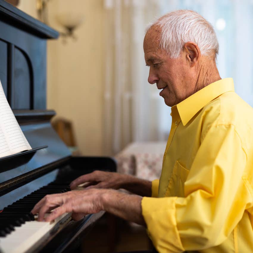 man playing a musical instrument as one of the sharpest minds of his age group