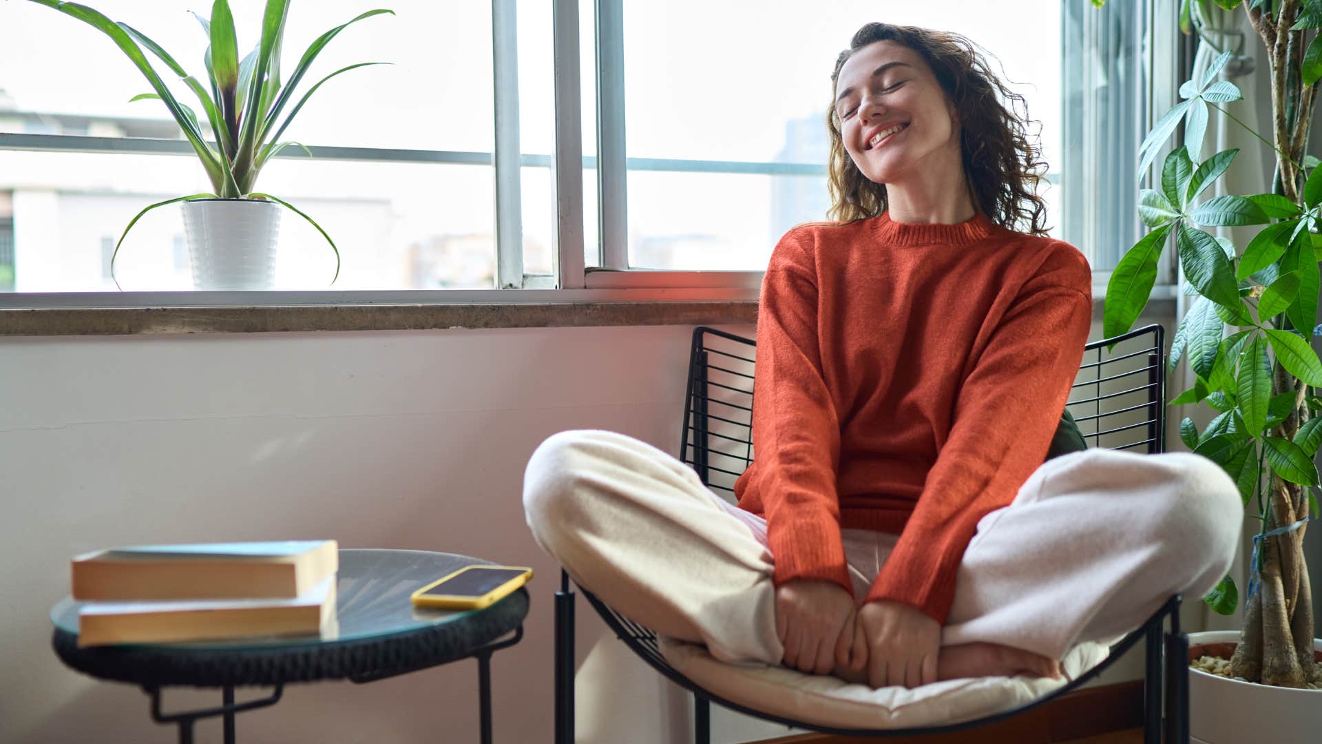 woman who is not just aging but thriving by not thinking about herself