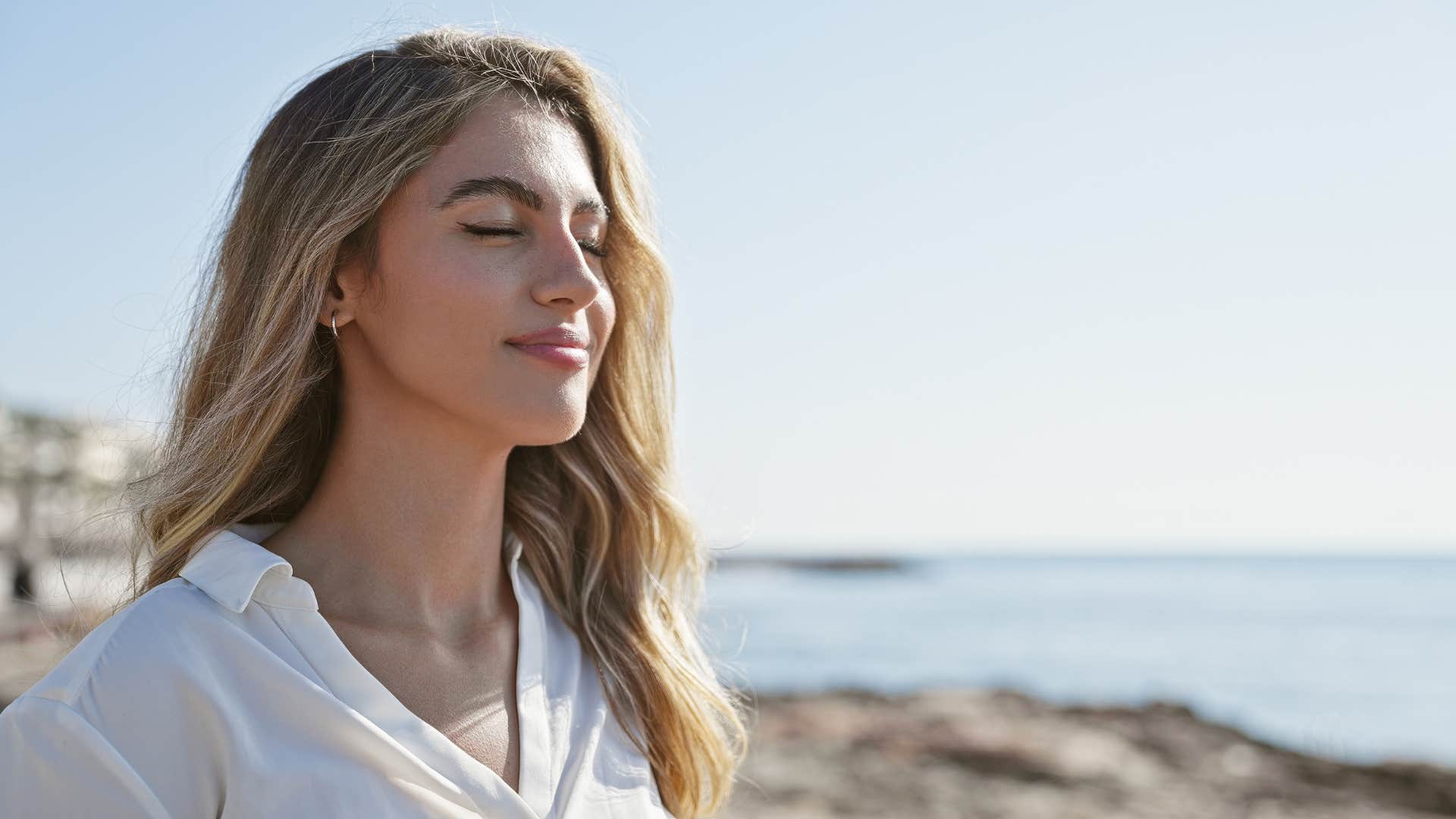 woman who is not just aging but thriving remaining calm