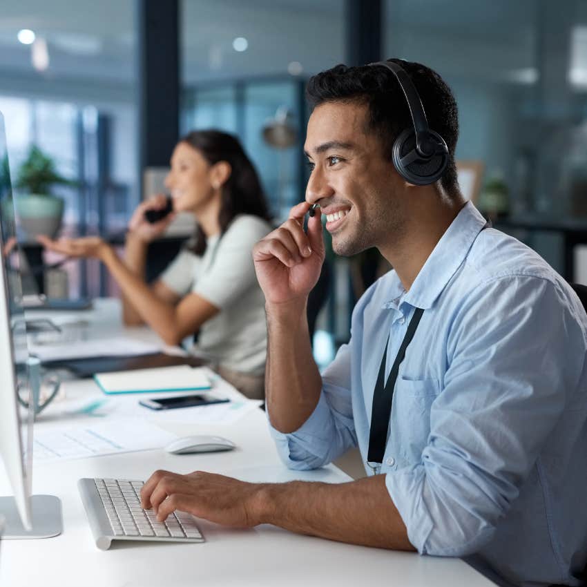 man who works in a call centre that will be owned by ai