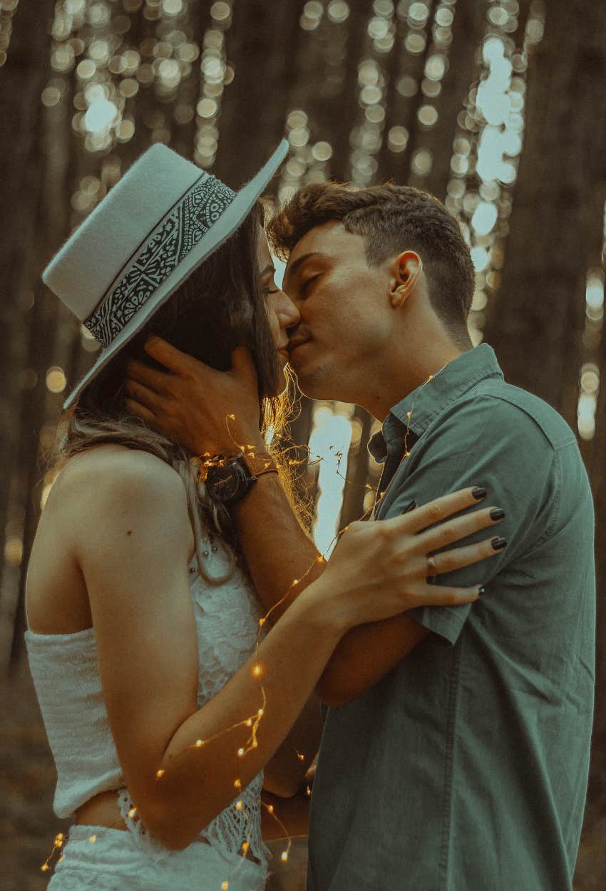 couple getting ready to kiss