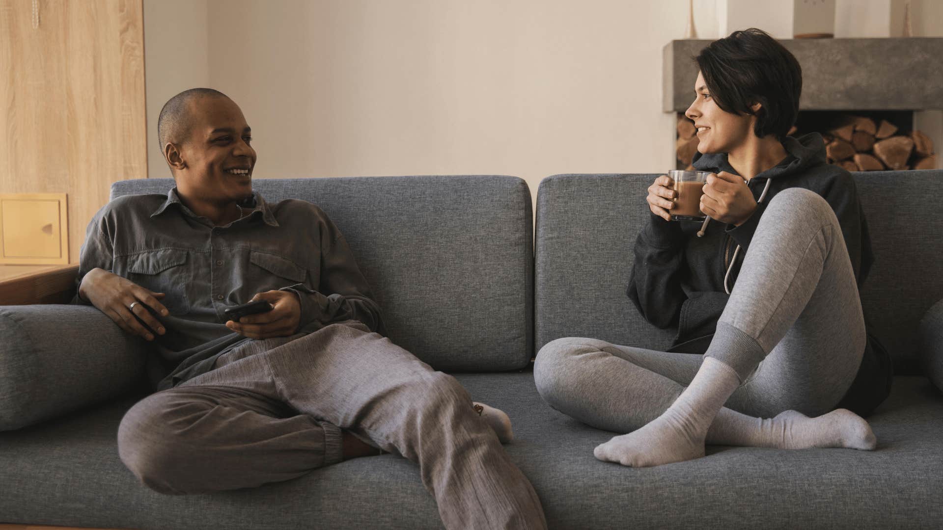 happy couple showing excitement over something you aren't excited about