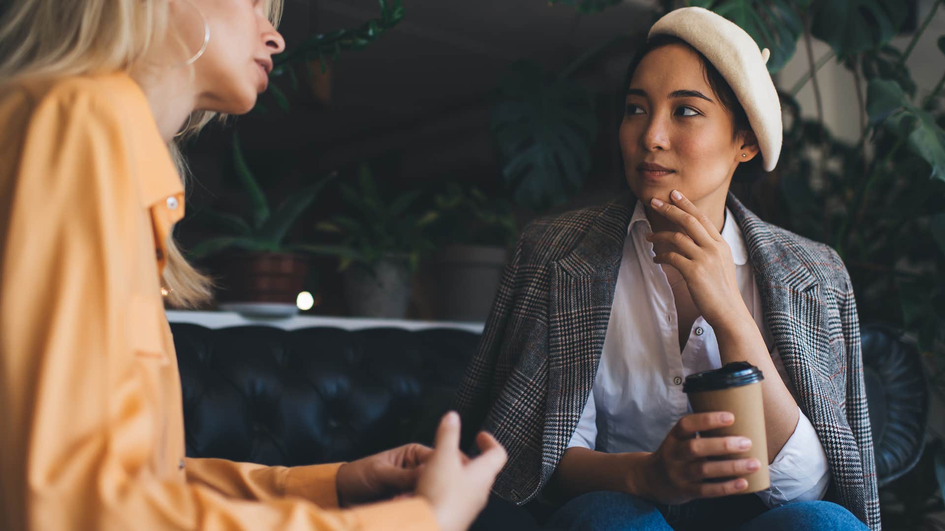 woman enforcing boundaries around money with her friend