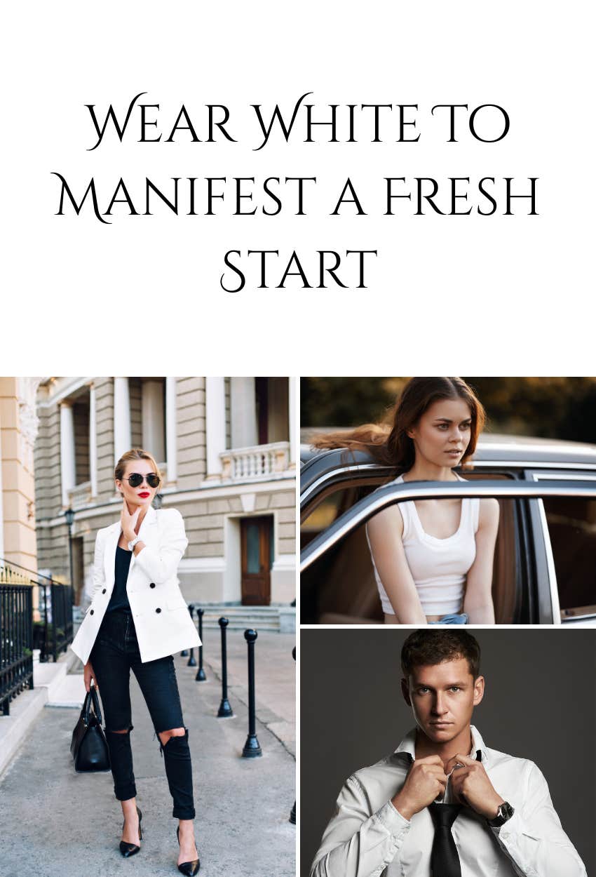 white lucky color wear manifest fresh start