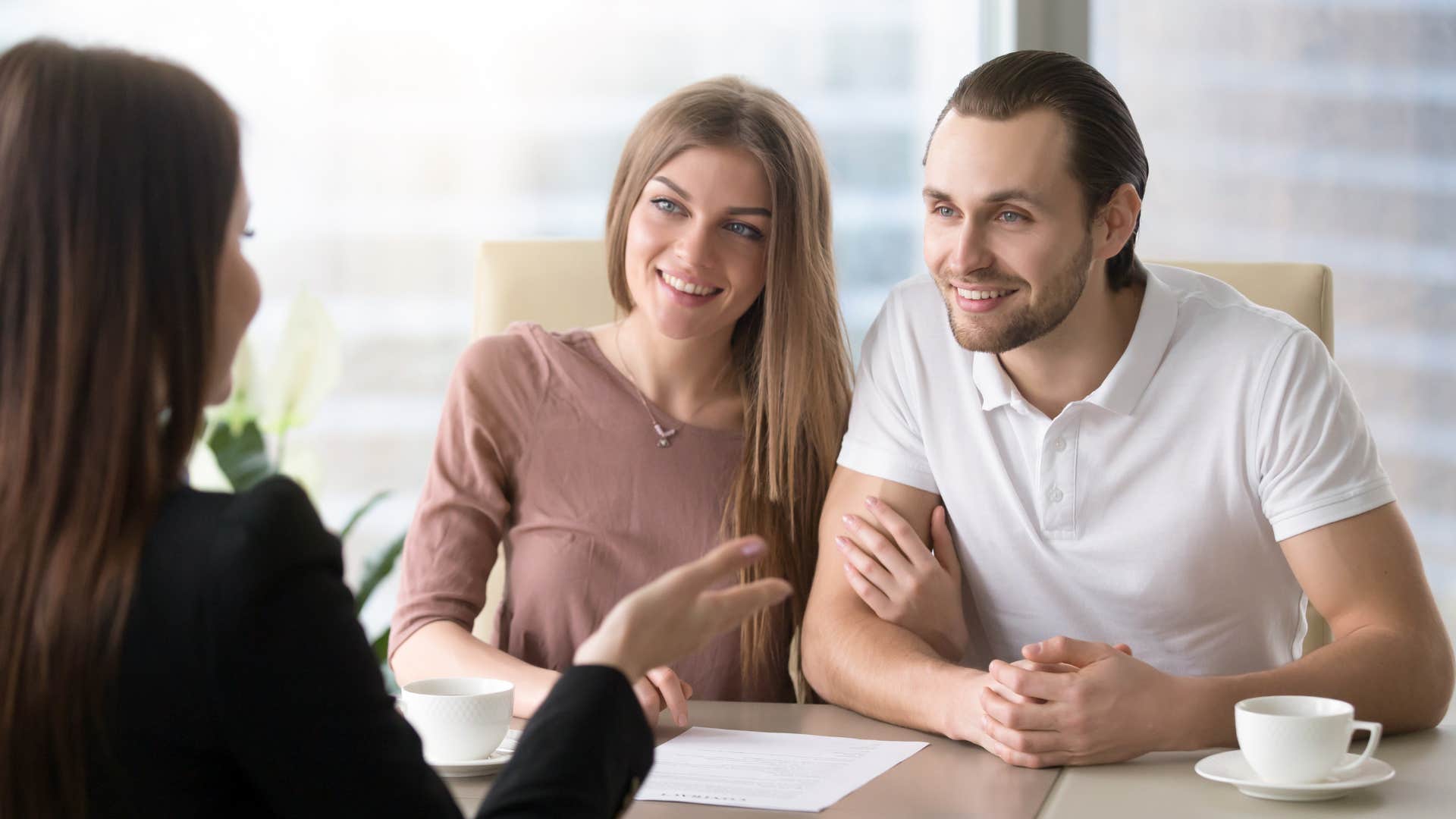 couple who has hired someone to help them with their finances