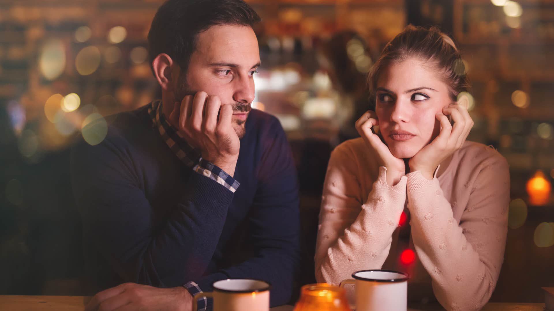 miserable couple who keep coming back because they miss the physical attraction