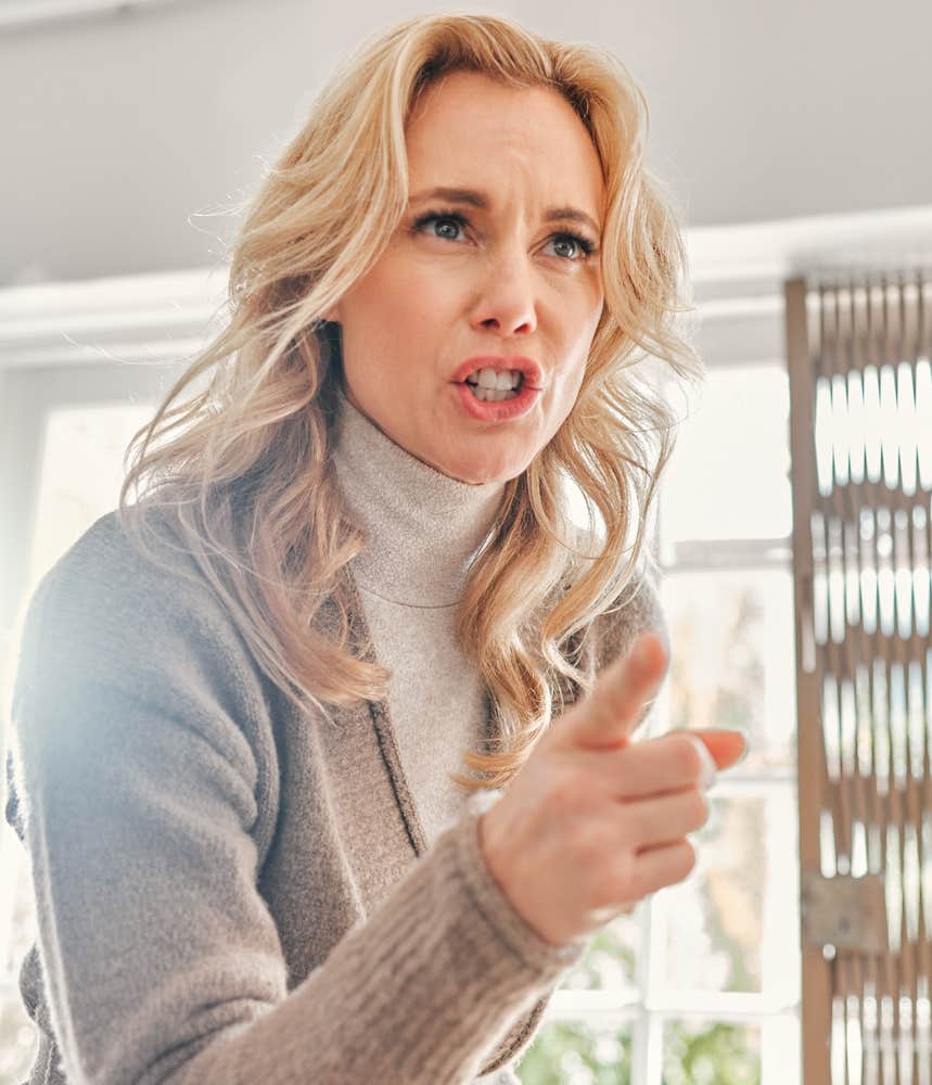 Angry woman.