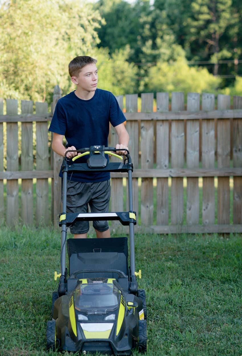 Mom's teen son wants to start lawnmowing business boyfriend wants him to pay rent