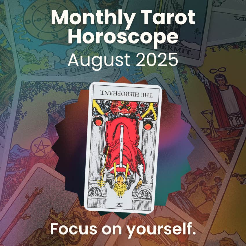 august 2025 monthly tarot card hierophant reversed