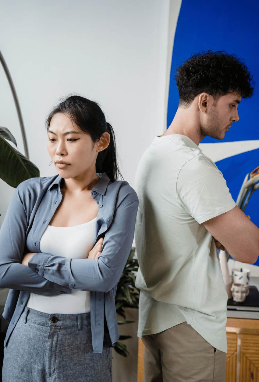 unhappy couple not following through on commitments
