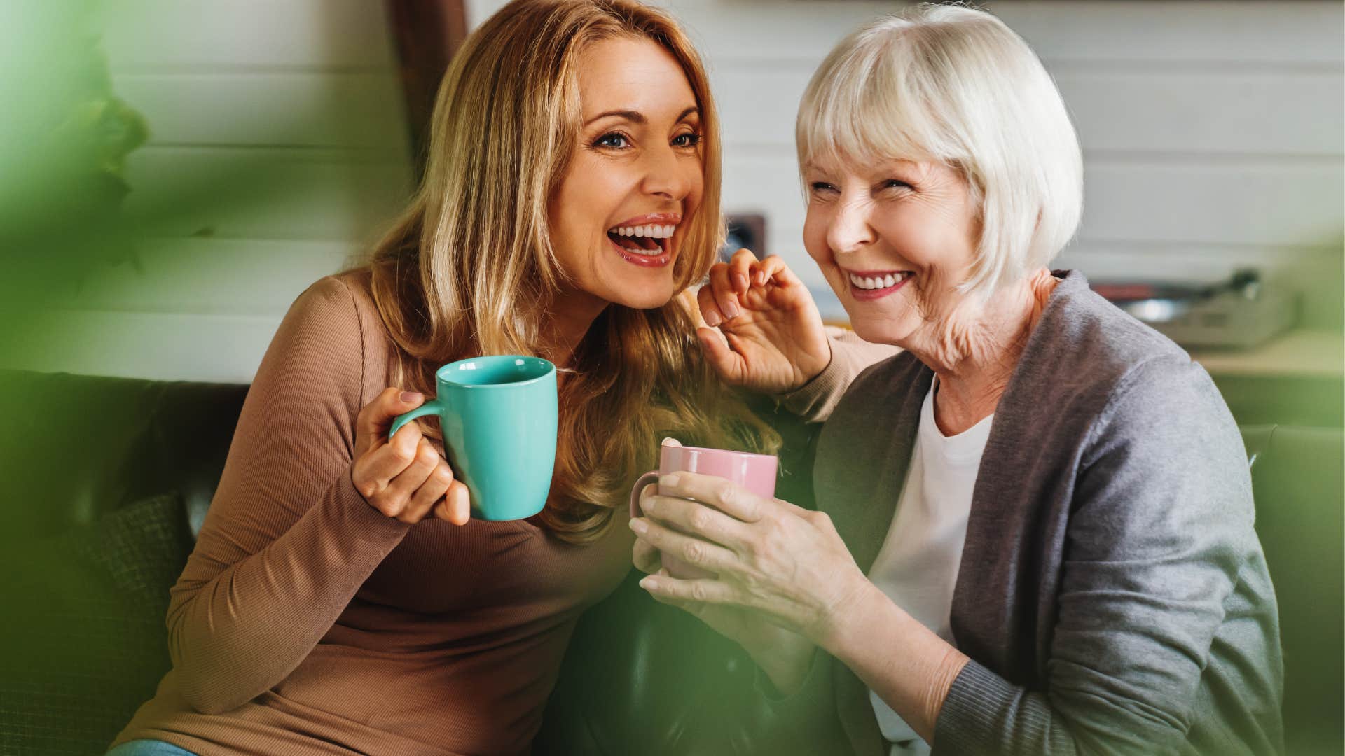 Woman smiling next to her daughter who feels appreciated by them.