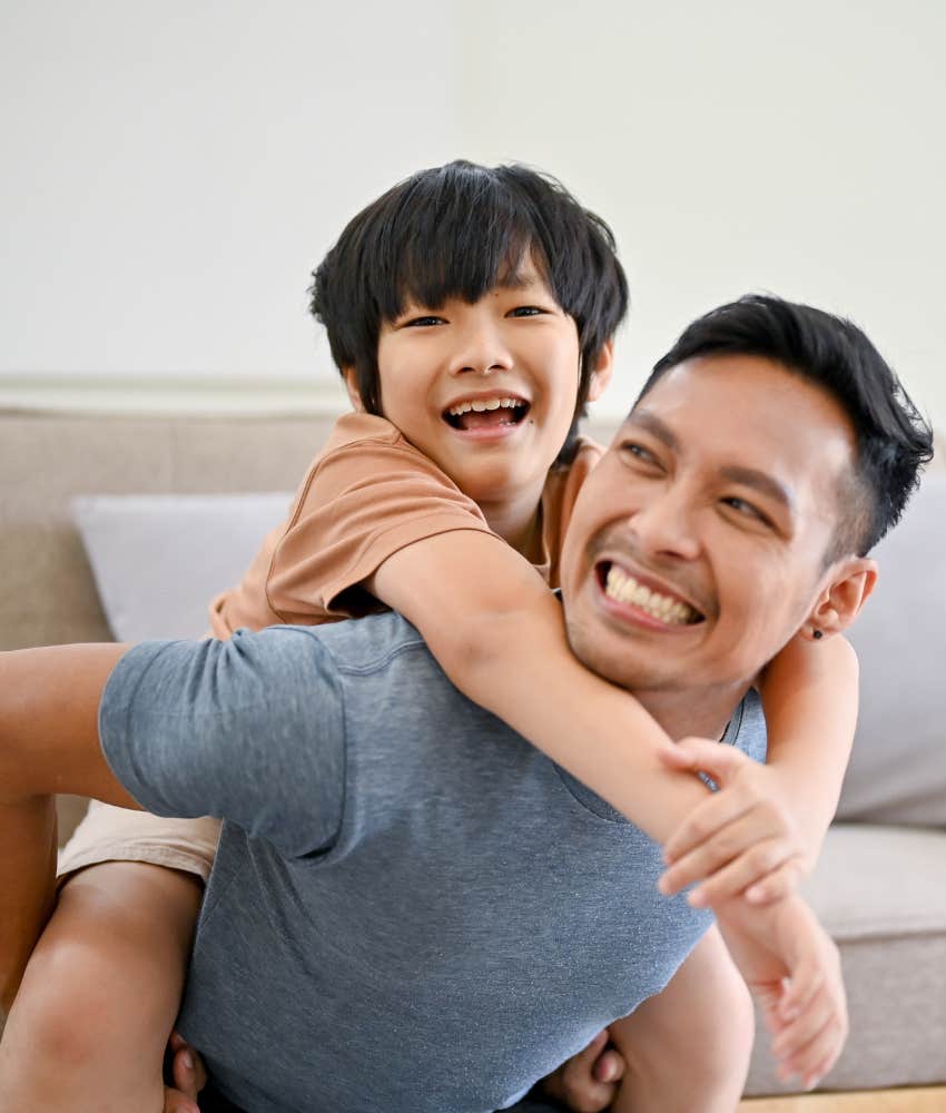 Parent is good role model for boy