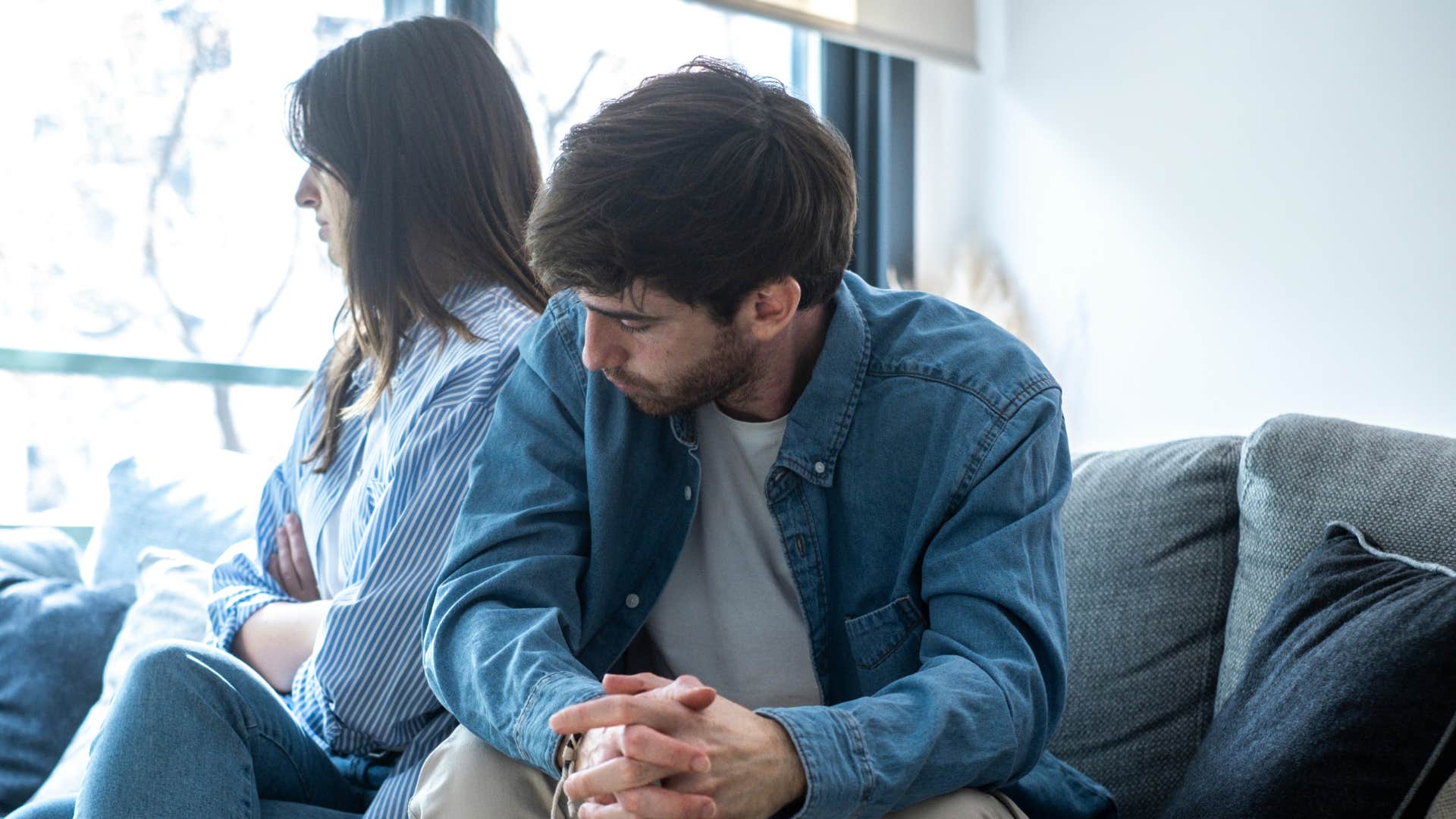 woman facing away from man as she understands that time reveals everything