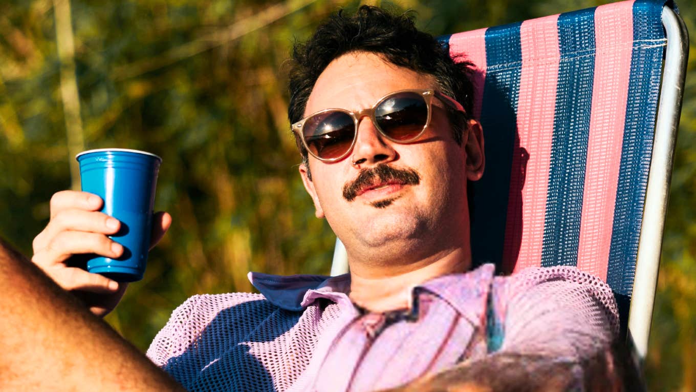 Man who is way more relaxed than everyone else. 
