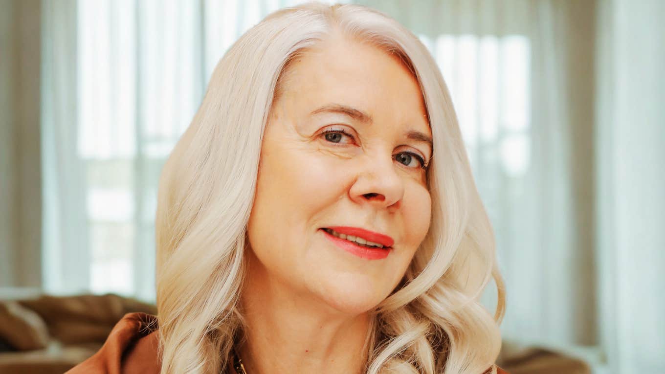 Woman who still seems young in her sixties. 