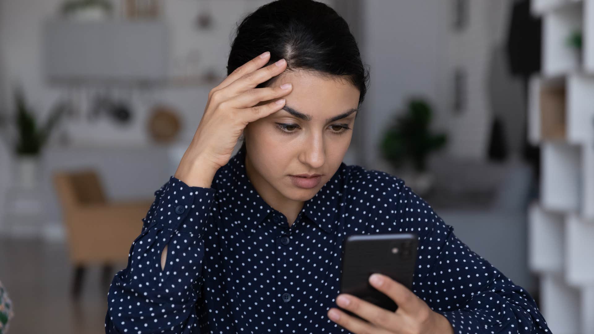 exhausted woman texting everything is draining my energy