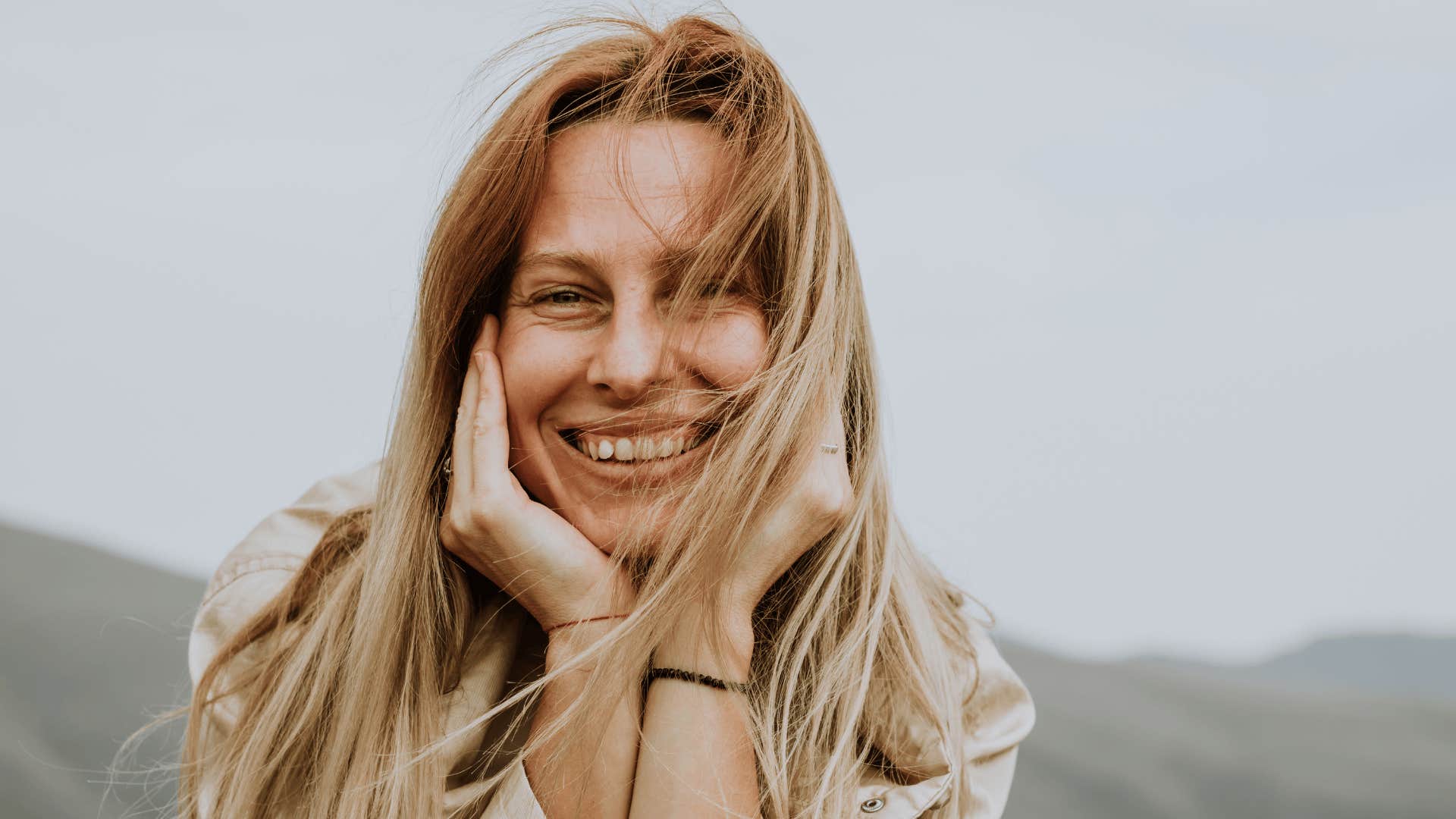 older emotional woman becomes self-aware and more attuned to others