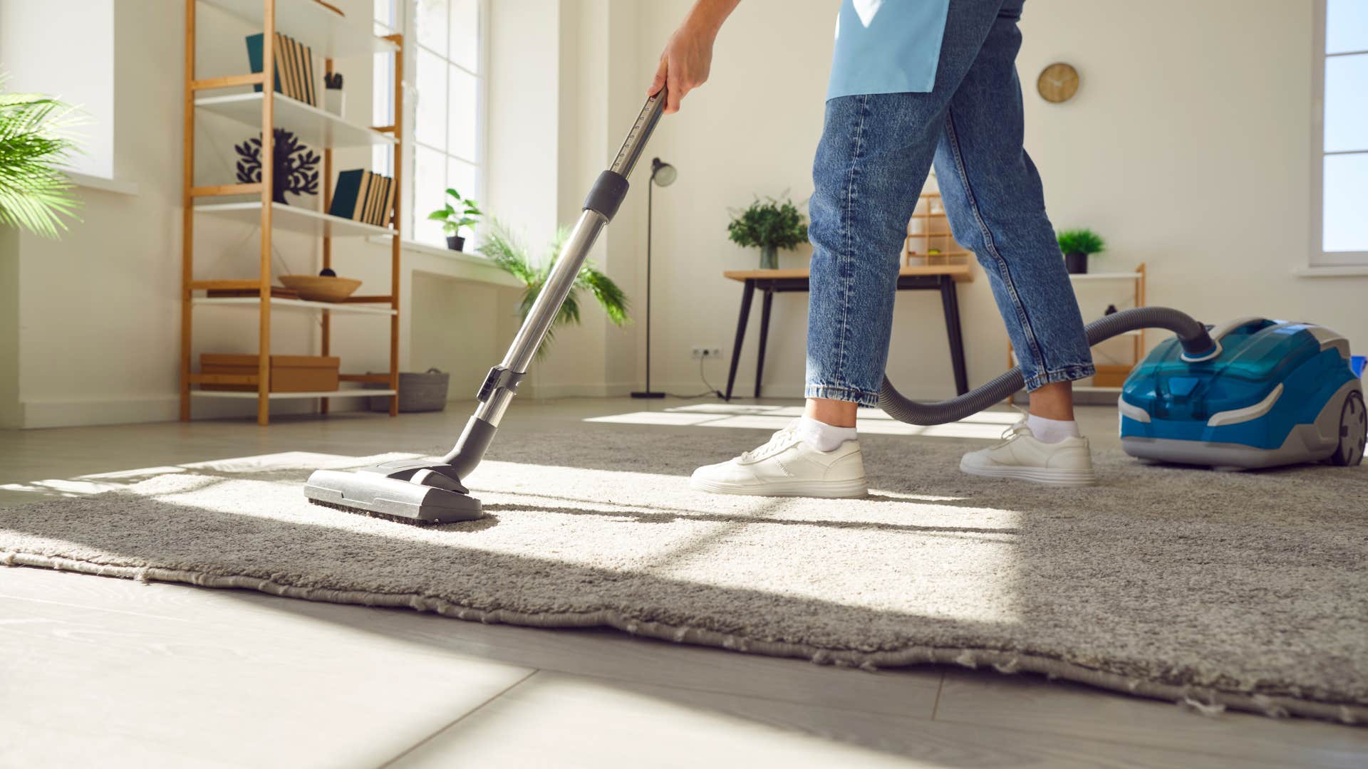 person who can't stand a mess living by the rule of using the middle of the room