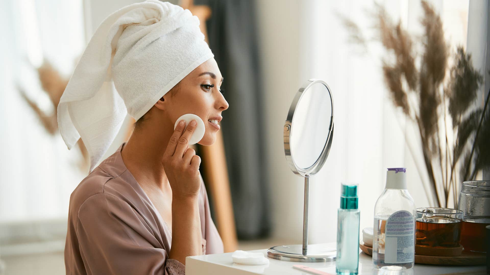 woman who can't stand clutter taking care of herself