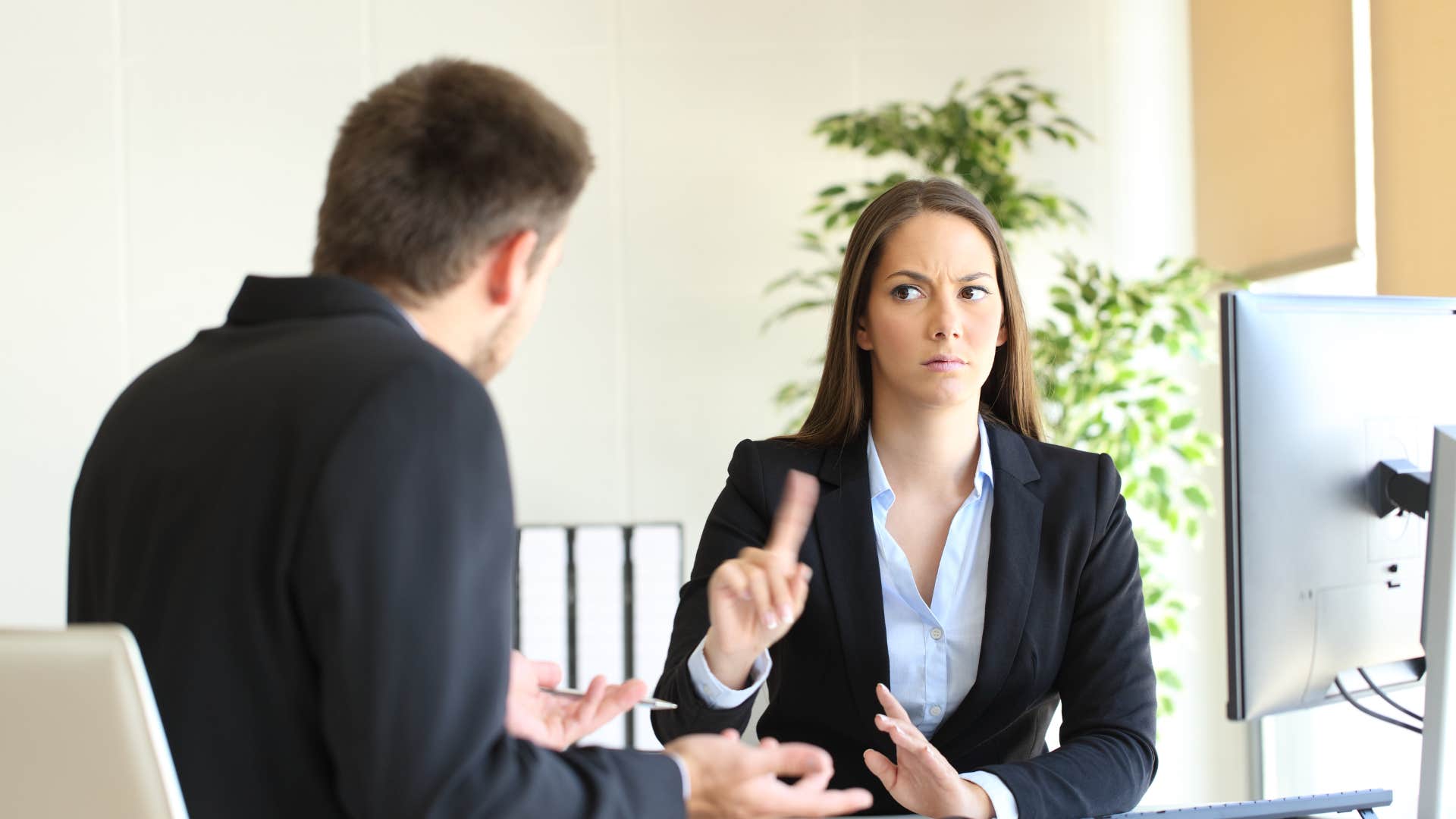 woman who looks more youthful saying no