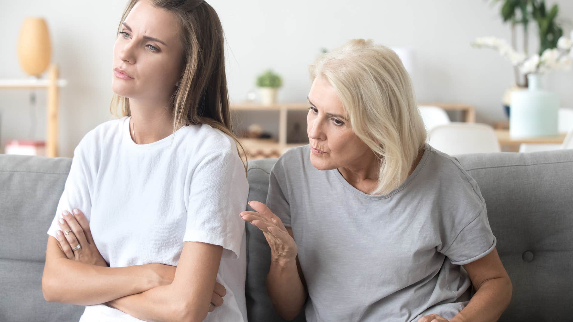 mom telling her daughter that they're not going to change each other's perspectives