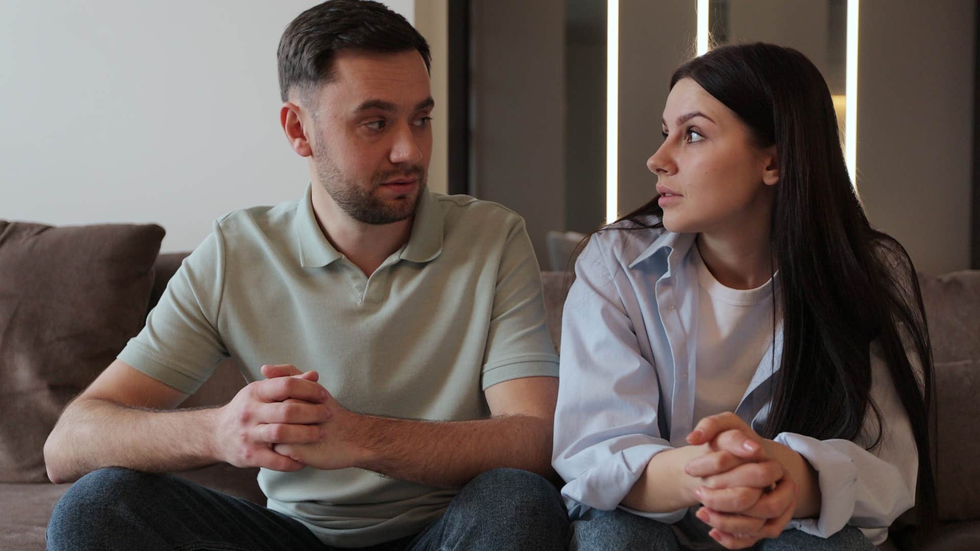 a man tells his girlfriend to repeat what she said because he zoned out