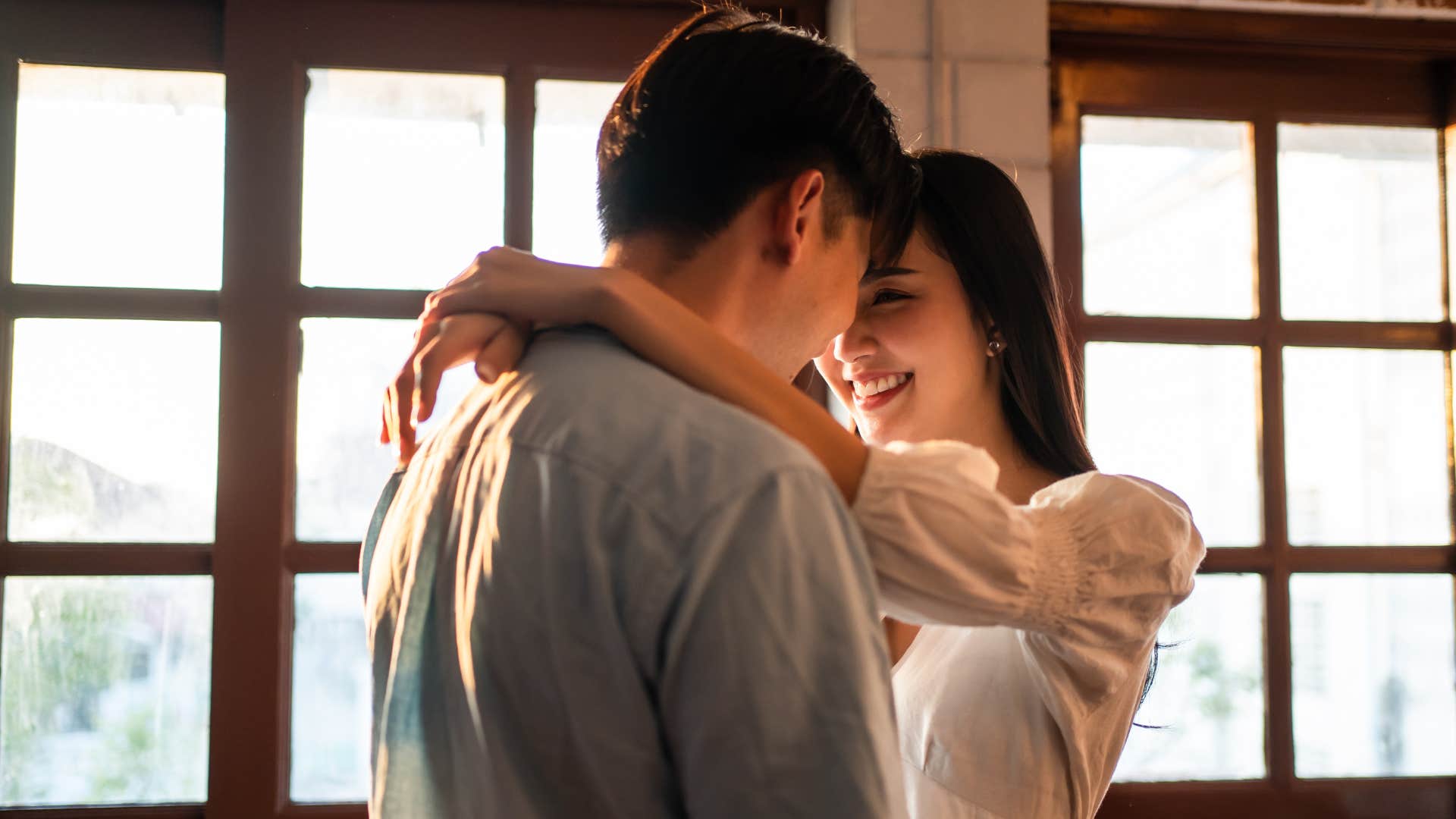 man and woman dancing together as woman says you're my best friend
