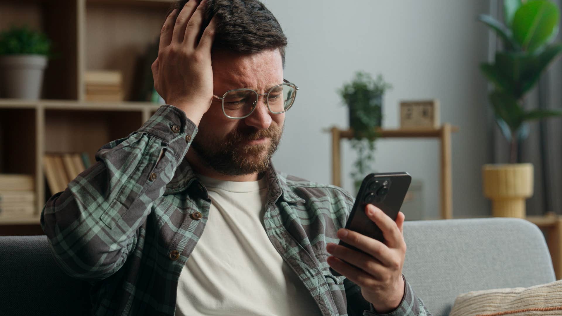 upset man saying I just need to get through the day struggling emotionally