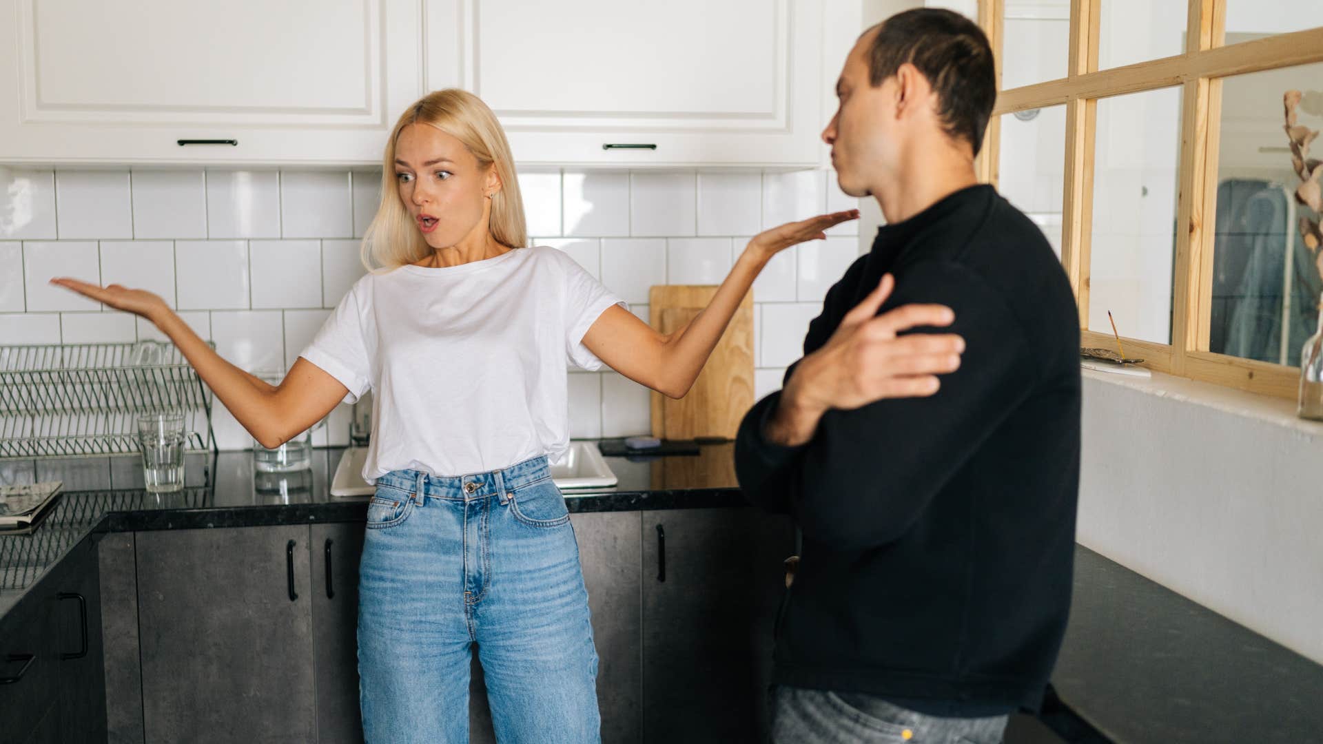 woman shutting down manipulation with the phrase disagreement is not the same as disrespect