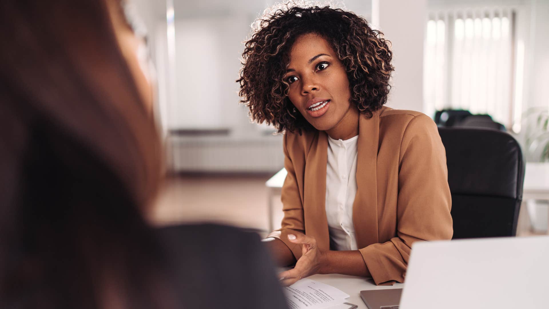 woman saying that's not fair to her co-worker