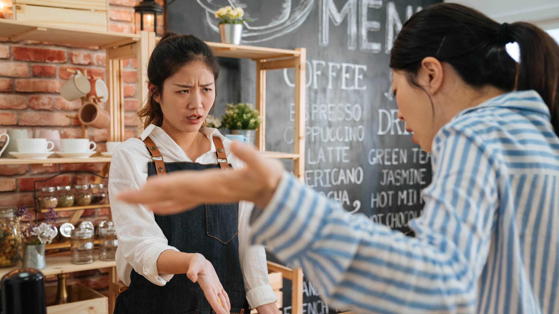 Waitstaff doesn't like customer's' tone