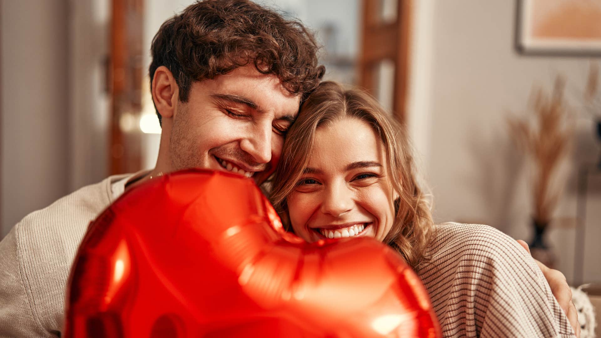 woman who has a genuine soul connection with a loving feeling